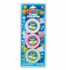 Набор из серии Патарев – мягкий пластилин Фосфо/флуо, 3 баночки (SentoSpherE, 8490k)